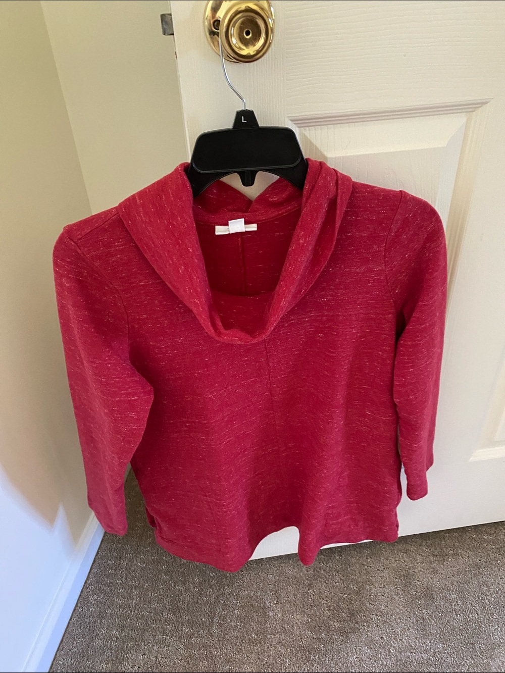 J. Jill Marled Raspberry Cowl-Neck Sweater